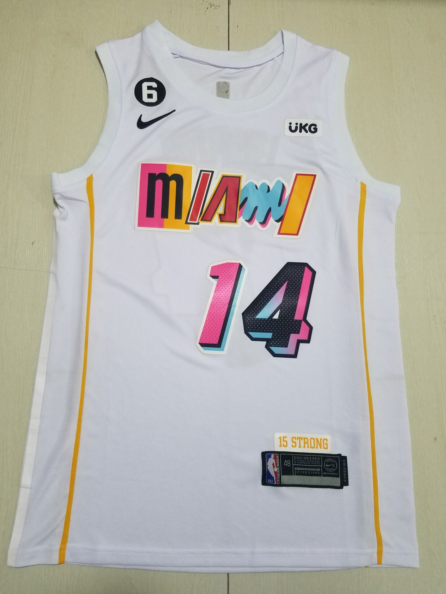 Men Miami Heat 14 Herro White City Edition 2022 Nike NBA Jersey